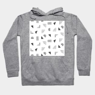 Black and White Miniprint Triangles Hoodie